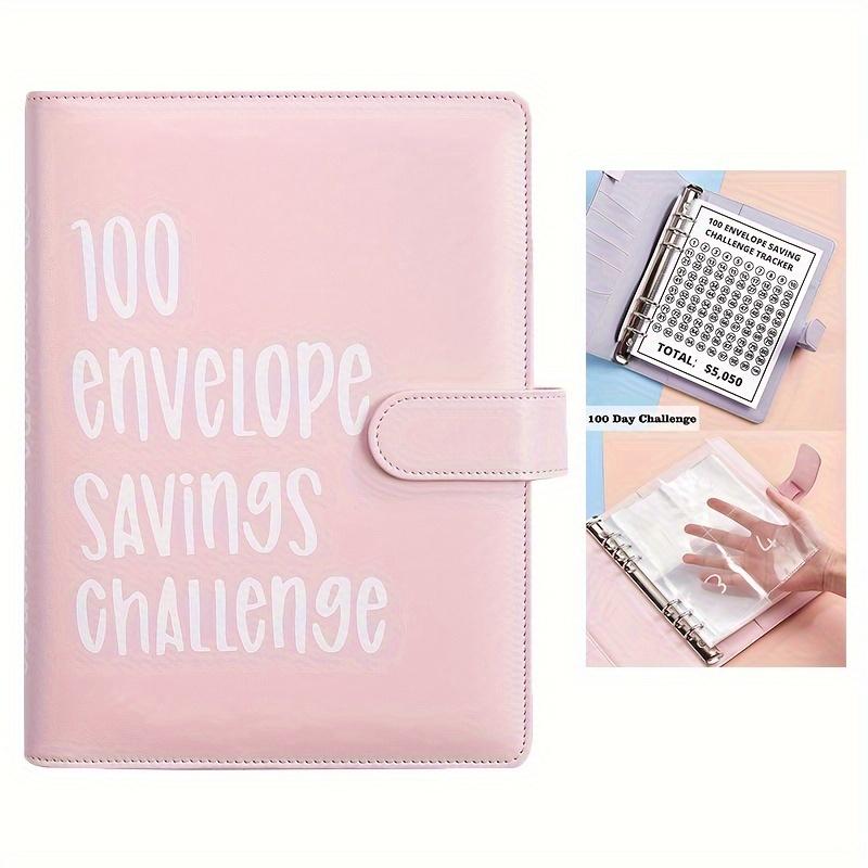 100-Day $5050 Money Saving Challenge Coin Envelope Budget Storage Book - Develop Good Savings Habit, Made of Durable Plastic Material
