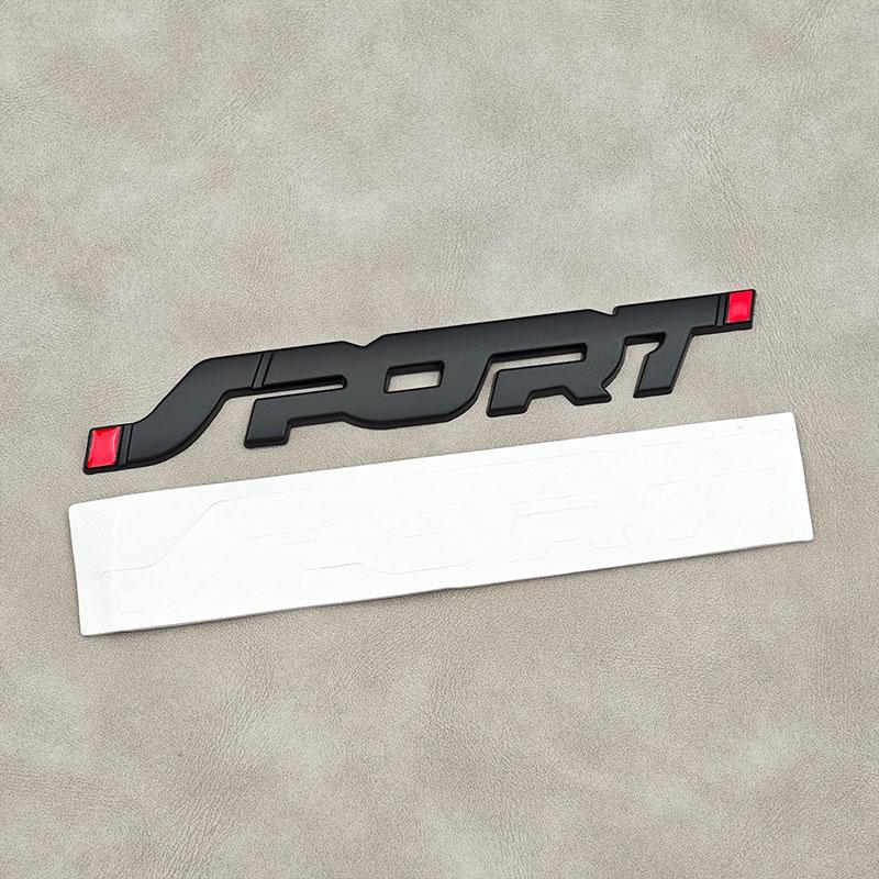 

3D Металлические Буквы Спортивный Логотип Хром Красный Черный Наклейка на Заднюю Крышку Багажника Автомобиля Эмблема Значок Декаль Автоаксессуары чёрный