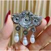 SUYU Fashion Corsage Tassel Cubic Zirconia Imitation Zircon Suit Coat Clothing Accessories Brooch Brooch