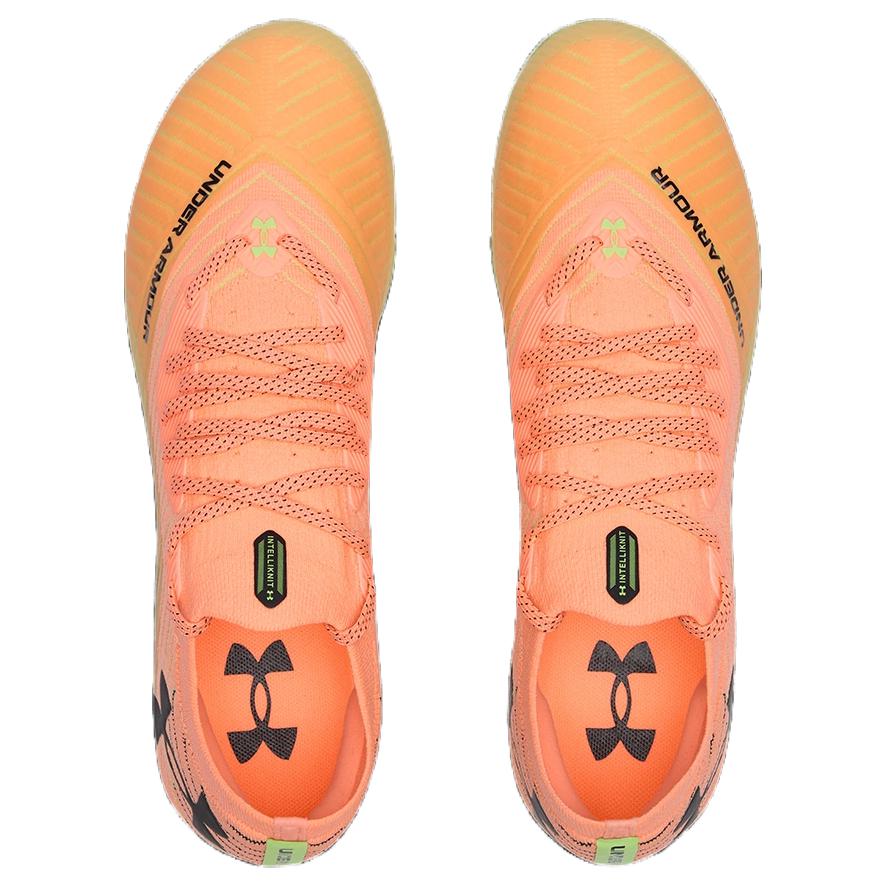 Under Armour Shadow Elite 2 FG Flare Orange Morph Green Men Sneakers Black 3027239-800