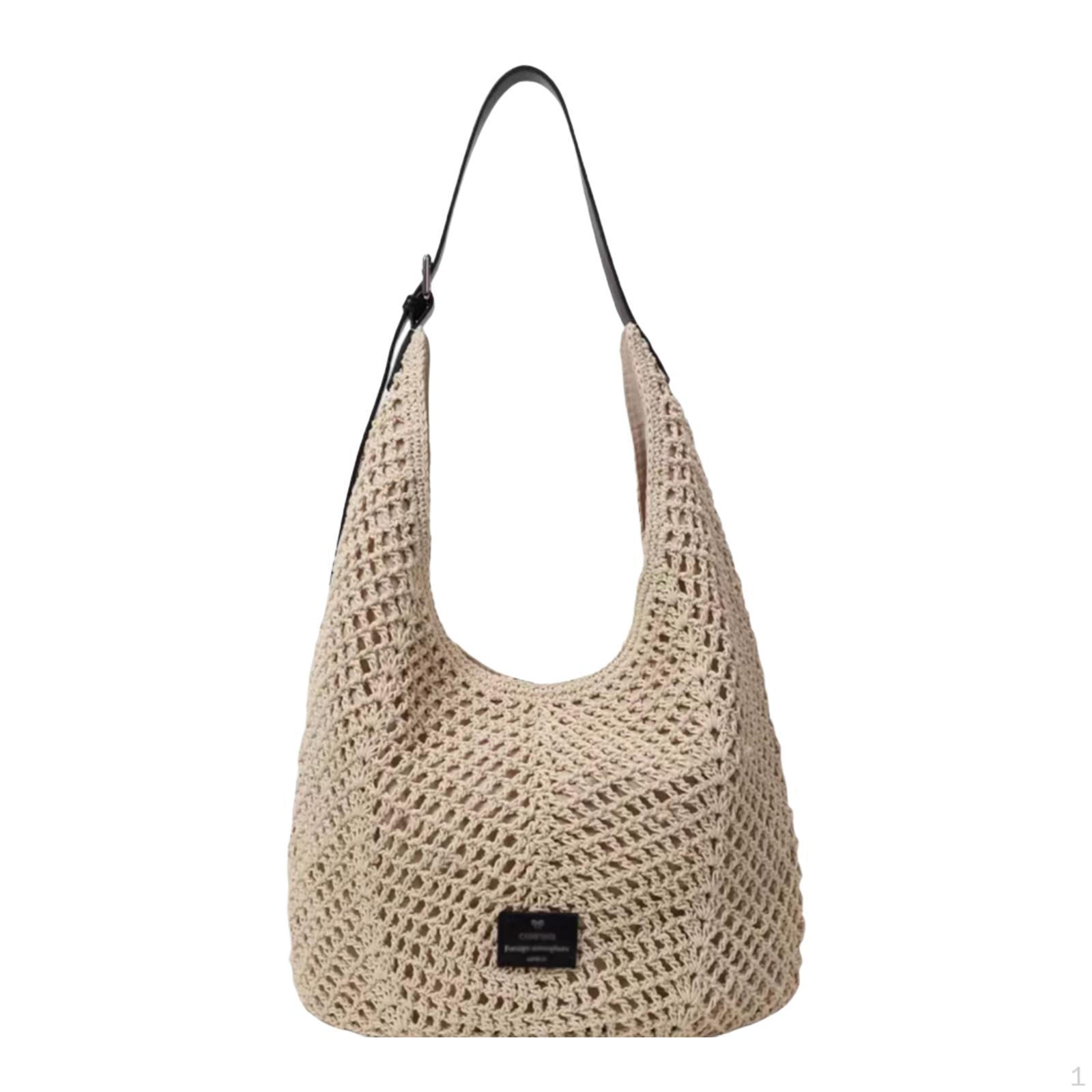 

Женская плетеная сумка-тоут Модная сумка-хобо с верхней ручкой для свиданий, путешествий, отдыха на природе