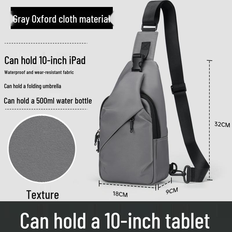 Men s Waterproof Crossbody Bag - Large Capacity, Minimalist Chest Bag for Sports and Travel