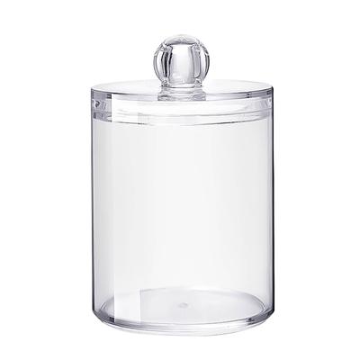 Kunststoff-Wattestäbchen-Ballhalter, transparente Kosmetik-Aufbewahrungsbox, Badezimmer-Behälter-Spender