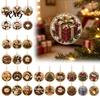 Office Christmas Tree Ornaments 6 Pcs Pearl Art Ornaments, 2D Flat Acrylic Holiday Pendant, Door Wall Decor Effect Hanging Decoration for Home Window