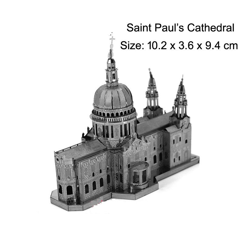 World Architecture Ii 3D Metal Puzzle Model Diy Laser Cut Jigsaw Model For Adult Kid Educational Toys Desktop Decoration