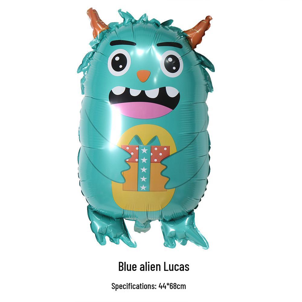 Cartoon Little Monster Alien Virus Foil Balloons