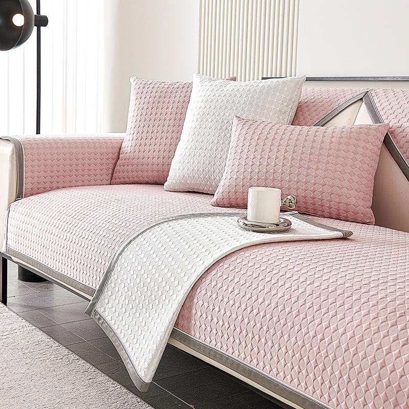 

Summer Ice Silk Sofa Cushion New Simple Modern Leather Sofa Cover Mat Seat Cushion Universal Non-Slip Armrest Cover 70*70cm