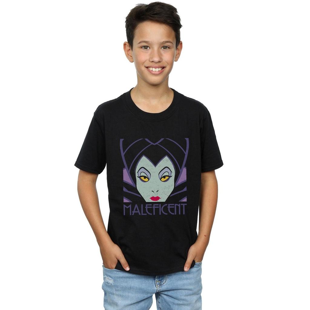 Disney Chłopięcy T-shirt z krótkim rękawem Maleficent
