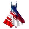 Sleeveless Maxi Dress with Star and Stripe Print Casual Loose Fit Summer Sundress for Women Comfortable Lightweight Fabric