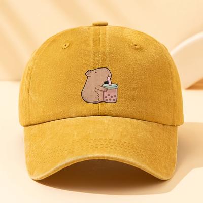 Cute Printed Baseball Cap with Fashionable, Simple and Versatile Style, Suitable for Both Unisex and Women