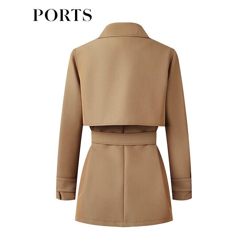 PORTS Women's Long-Sleeve Short Trench Coat