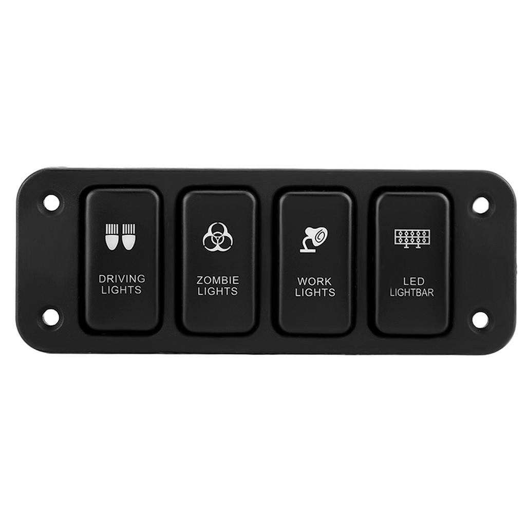 4 Switch Panel Driving Light Blu ray Switch Push Button for Toyota Hailax Cool Road VIGO
