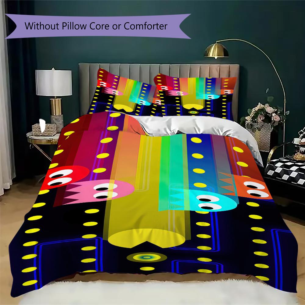 

1PC Game Theme Bedding Quilt Set Quilt Cover Pillowcase Home Decoration Birthday Gift (1 * duvet cover + 2 * pillowcase, without core)A4 135x200cm
