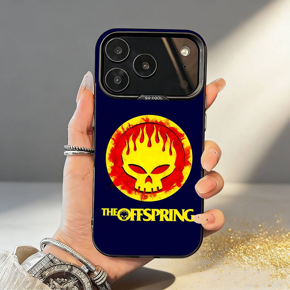COOL T-The O-Offspring SUPERCHARGED Phone Case For iPhone17,16,15,14,13,12,11,Pro,MAX Gray Matte Silicone Black Cover