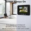 4.3" IPS Screen 2.4G Wireless Audio Video Outdoor Doorbell Camera PIR Motion Detect No APP, No WiFi, No Network, No Subscription