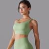 Nessaj Prodyšná běžecká sportovní vesta pro ženy Push Up Yoga Bra Back Cross Gym Fitness Spodní prádlo