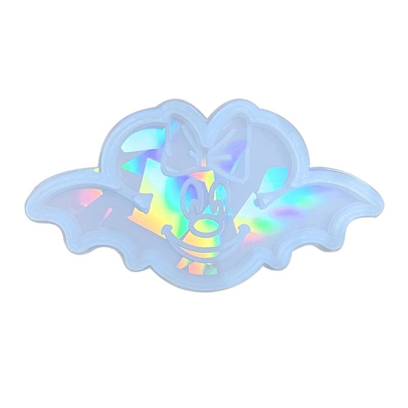 

Silicone Mold for DIY Resin Crafts Holographic Bat Keychain Epoxy Mold Rainbow Reflections Earring Pendant Mold DIY Art