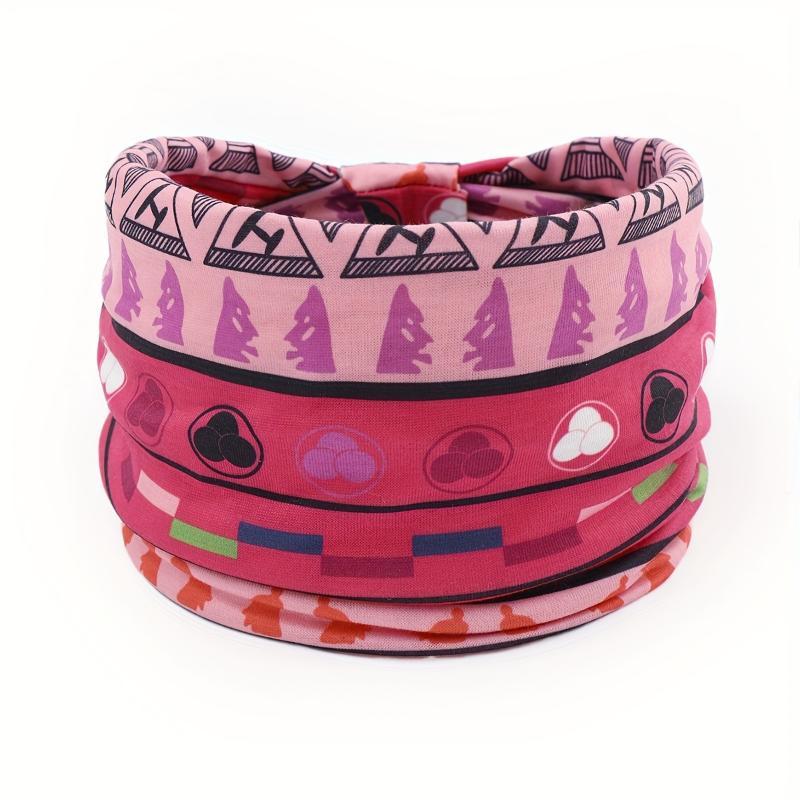 African Tribal Print Wide Headband With Soft Stretchy Fabric For Yoga Workout Running Wear