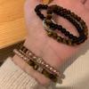 High-End Tiger Eye & Zircon Beaded Bracelet: Retro, Versatile Hand Jewelry