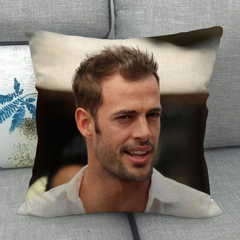 Custom William Levy Pillowcase Wedding Decorative Cotton Linen Pillow Case For Home Pillow Cover 45X45(One Sides)