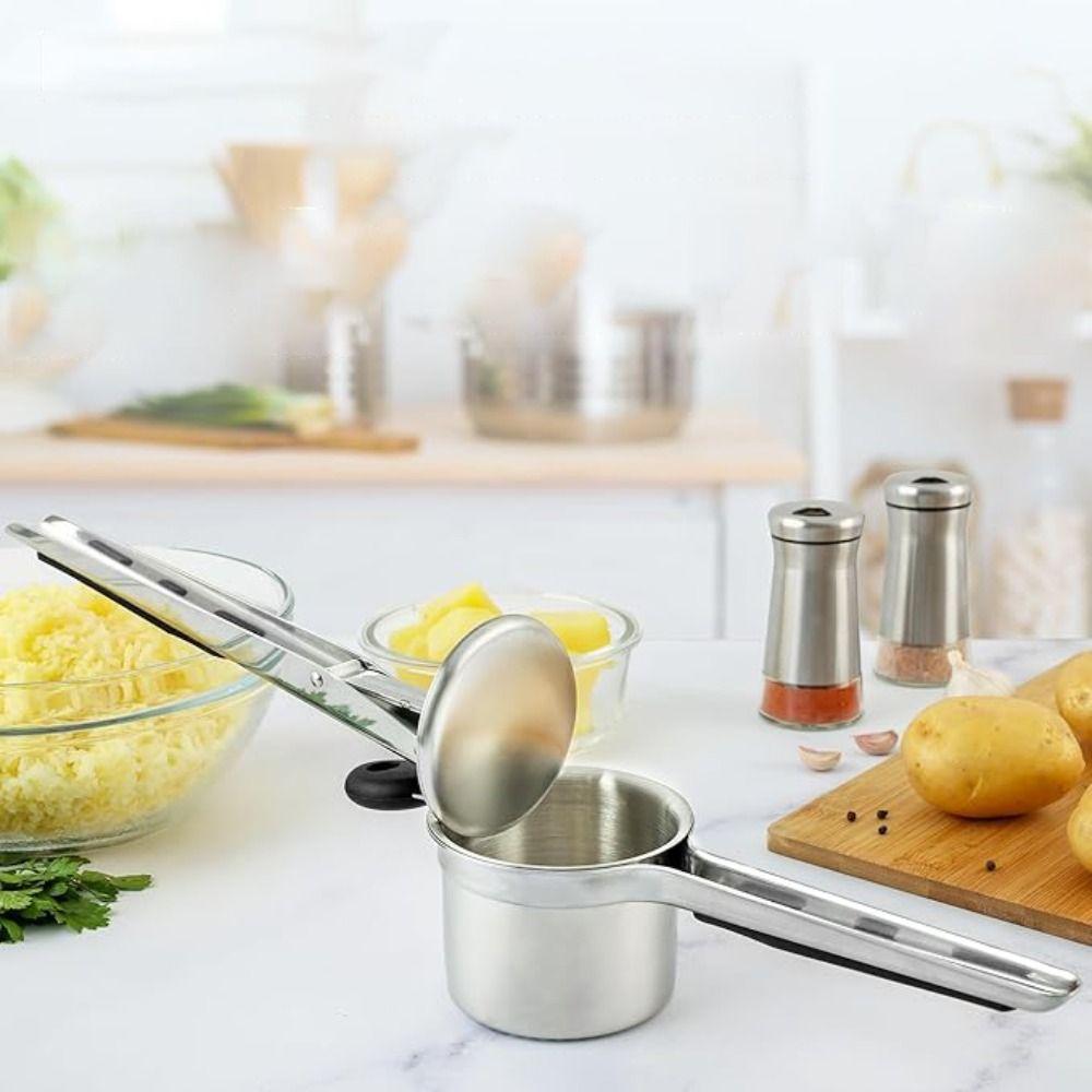 Hand Press Juice Squeezer Stainless Steel Spaghetti Presser Durable Potato Masher  Baking