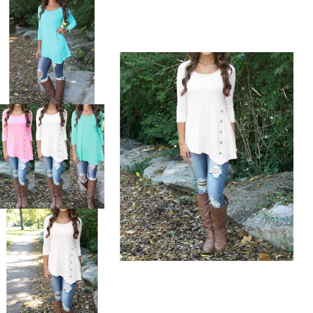 Womens Long Sleeve Casual Shirt With Loose Fit For Daily Wear
