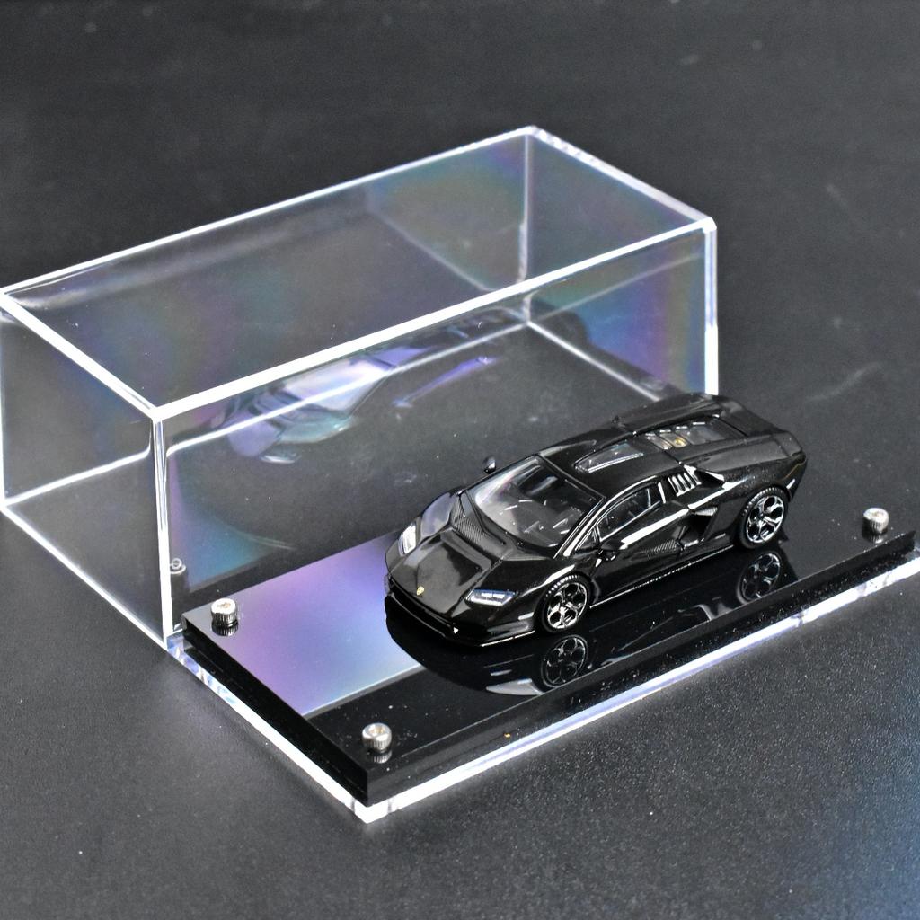 1:64 Acrylic Leather Bottom Universal Model Car Dust Box(Excluding car)
