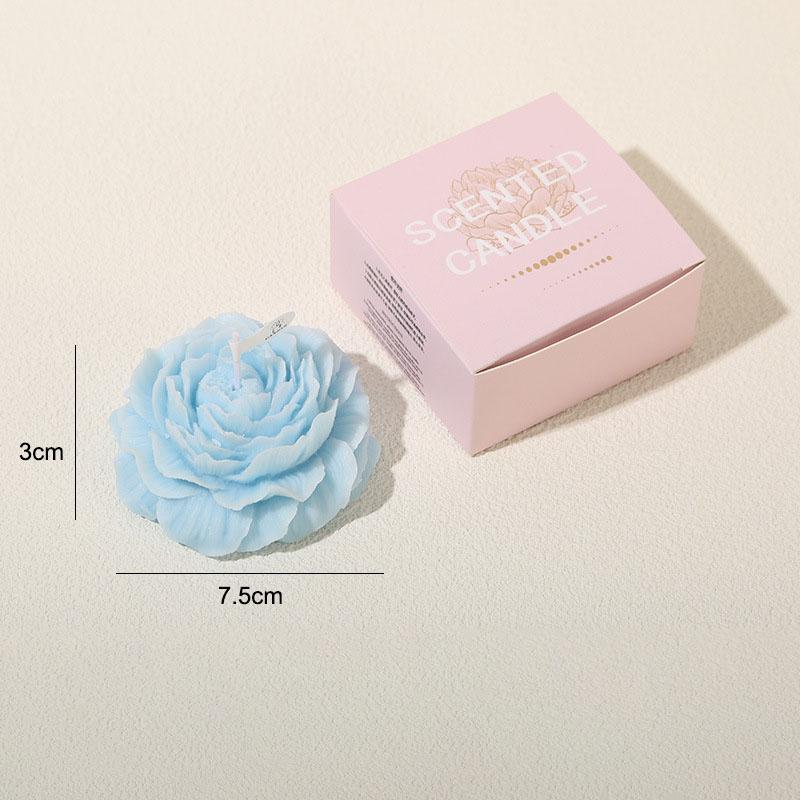 Peony Flower Aroma Candle 1PCS Indoor Accompaniment Handmade Scented Solid Wax Mother's Day Atmosphere Valentine's Day