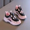 Fashionable Girls' shoes2026Spring and Autumn New Style Leather Dad Shoes for Older Girls, Children's Rotating Buckle Sneakers