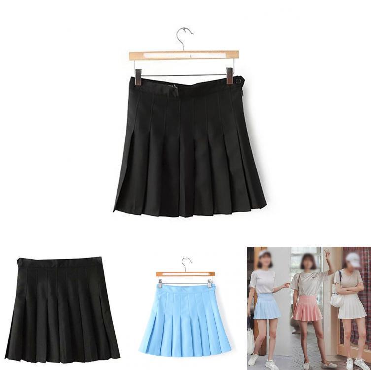 Women's Girls Slim High Waist Pleated Tennis Skirt With Safety Pants For Stylish Comfort