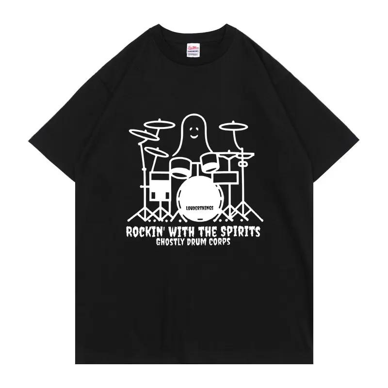 

Рок с Духами Призрачный Барабанный Корпус Смешная Мем Футболка Летняя Мужская Мода Винтажная Футболка Мужские Повседневные Футболки Оверсайз S чёрный