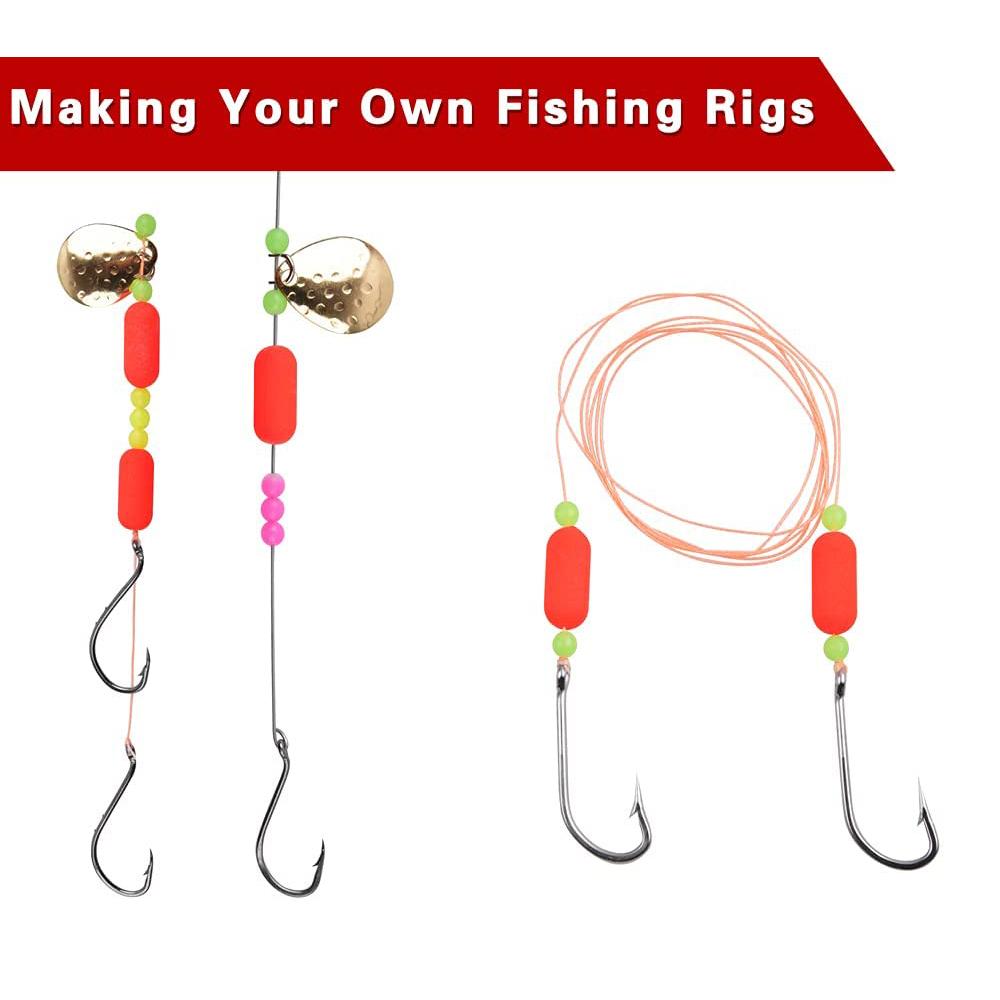 120Pcs/Box Pompano Rig Floats Kit Cylinder Foam Fishing Bobber Float Fly Fishing Rig Making Kit For Trout Catfish Walleye Tackle