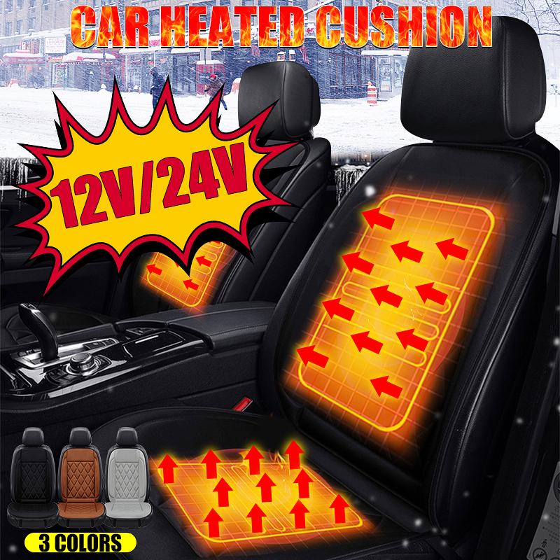 12V/24V Car Seat Heater Cushion Warmer Cover Winter Heated Warm High ...