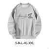 Women Crewneck Sweatshirt Long Sleeve Tops Drop Shoulder Oversized Loose for Vacation Daily Wear
