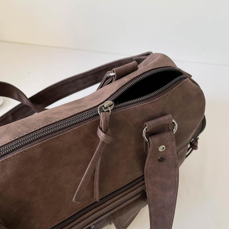 Stilvolle Wildleder Reisetasche Damen Mehrzweck-Tragetasche mit verstellbarem Schultergurt und Modischem Design
