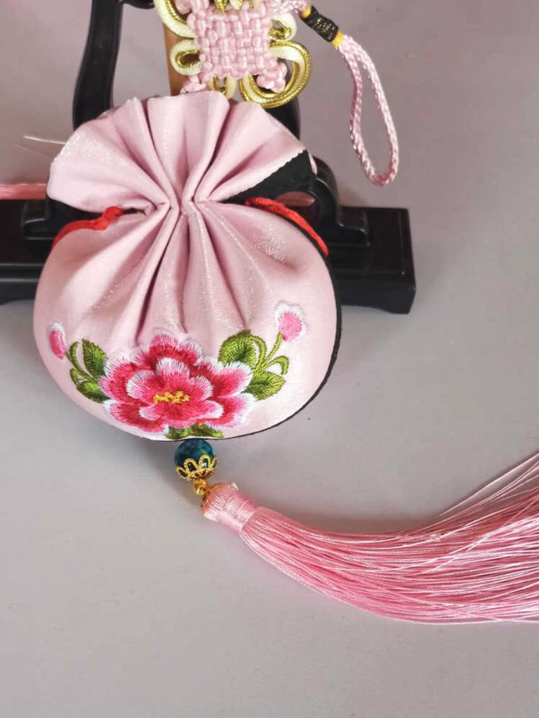 Qingyang Sachet Double Sided Embroidery Chinese Knot Lucky Pendant Car Pendant Sachet Gift Small Qing Dynasty Perfume Bag