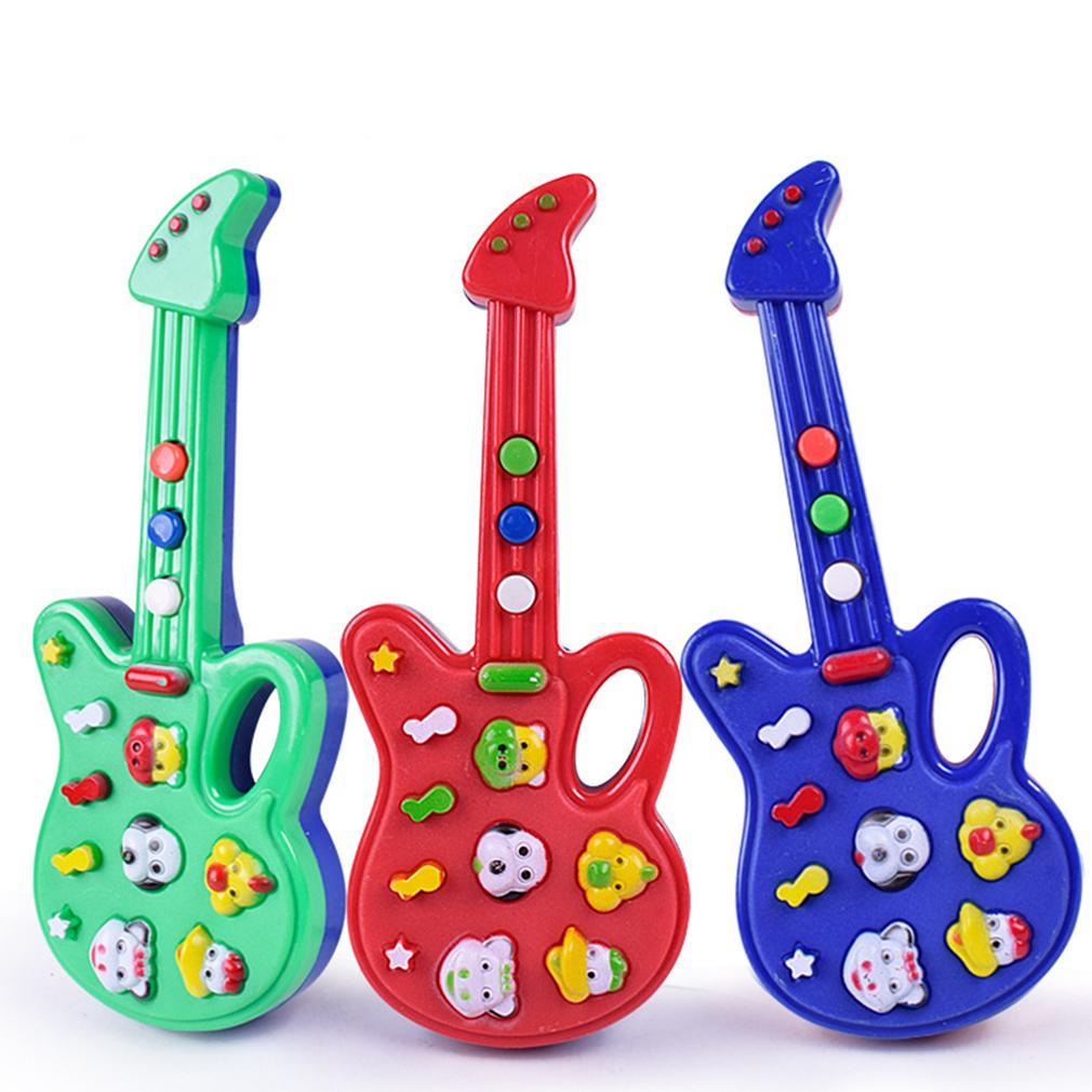Juguete de la guitarra 1pcs del instrumento musical eléctrico educativo colorido del juguete de dibujos animados Juguete de la guitarra 1pcs del instrumento musical eléctrico educativo colorido del juguete de dibujos animados