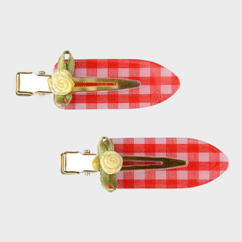 Eireve ROSE GARDEN HAIR CLIP SET (GINGHAM RED/2PCS)