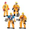 4 Zoll Feuerwehrleute Feuerwehrmann Actionfiguren Arbeiter Männer Soldat Spielset Modell Spielzeug Figur Werkzeug für Kinder Jungen Kind Weihnachtsgeschenk