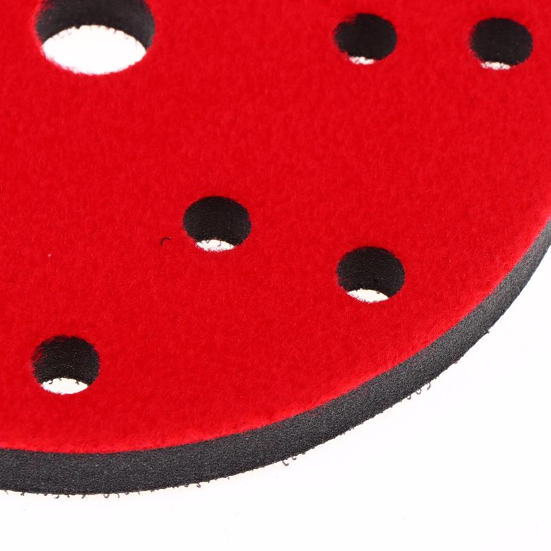 6Inch 15 Holes Pneumatic Dry Grinding Head Sponge Buffer Pad Dry Grinding Machine Soft Pad Self-Adhesive Grinding Machine Tray P