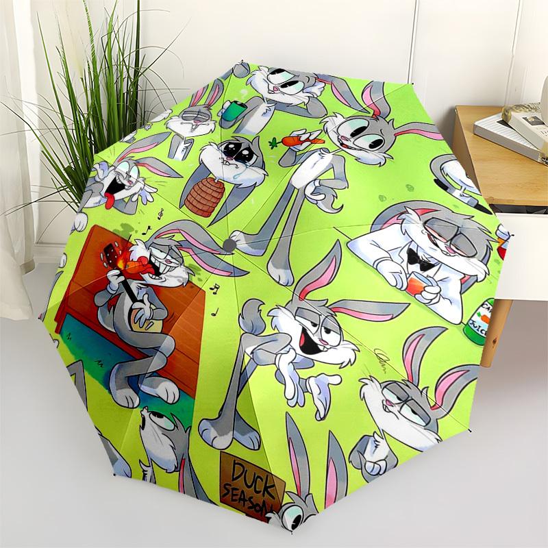 

1pc Lola Bunny Outdoor Umbrella - Automatic Opening/Closing, Portable 3-Fold Design with 8-Bone Iron Frame - Perfect Gift for Fans, Travelers, Everyda