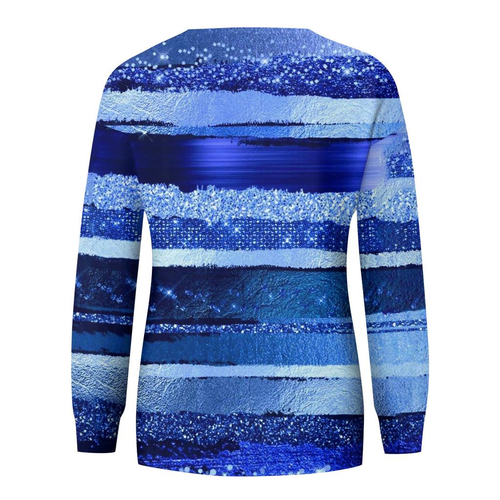 Women's Printed Sweatshirt Long Sleeve Round Neck Casual Comfortable Loose Lightweight Women's Sweatshirt