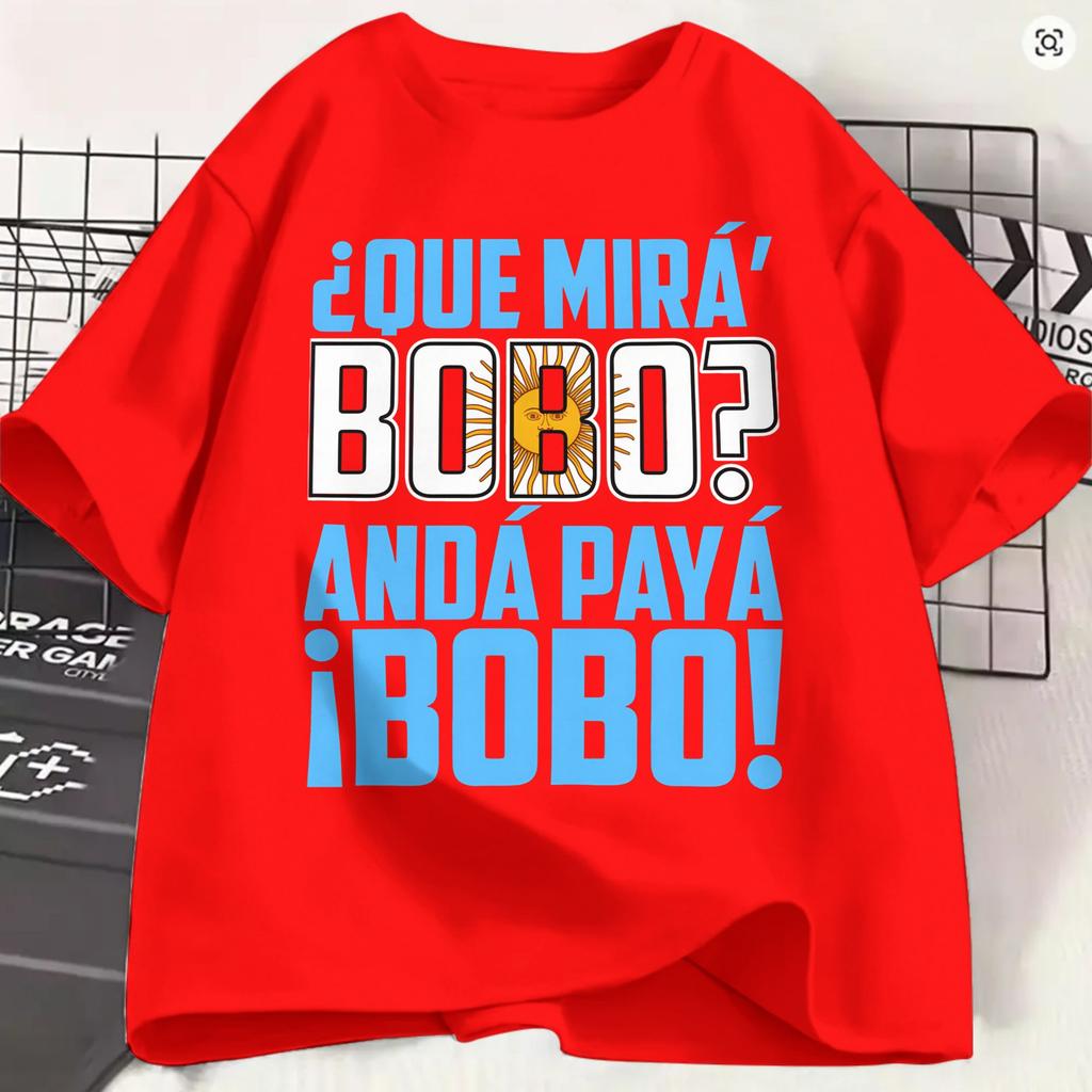 Que Miras Bobo T-shirt Unisex Meme Unica Cotone Maglietta Girocollo Manica Corta T-shirt Abbigliamento Estivo