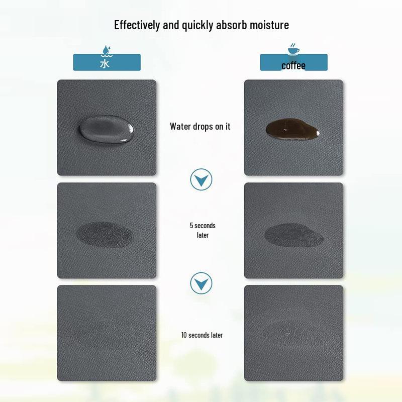 New Customizable Non-Slip Absorbent Kitchen Drying Mat for Cups, Plates, and Bowls