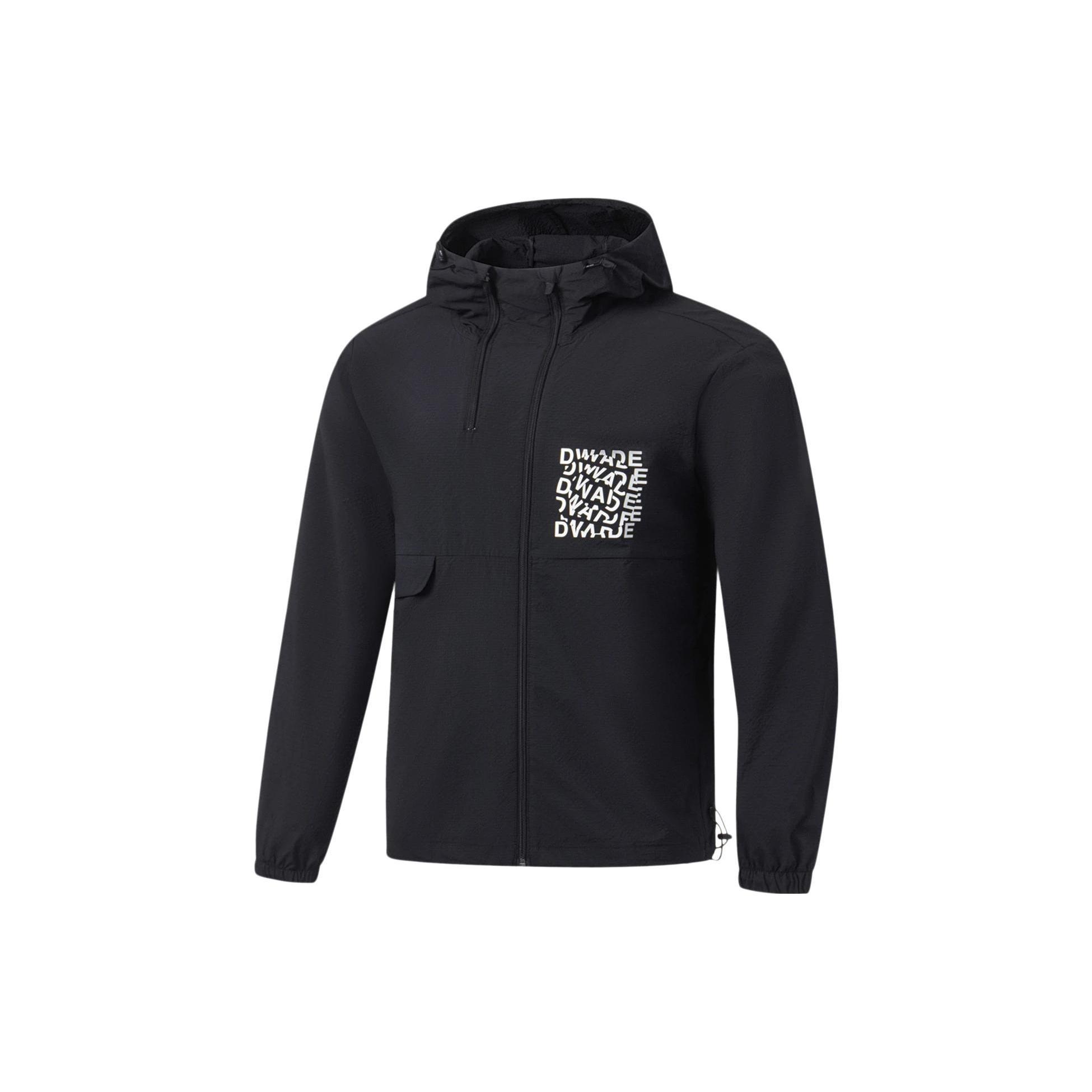 Li-Ning Way Of Wade Graphic Full Zip Hooded Jacket Black Men s AFDT319-1 L