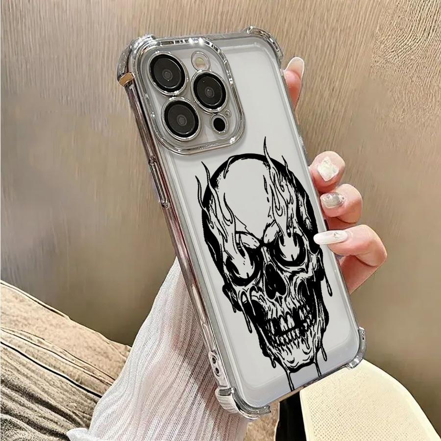 

Skull Wear Headphones Phone Cover Funda Case for Apple iPhone 17 Pro Max 11 15 XS XR Air 14 12 Plus 13 16 17 iPhone 12 Pro