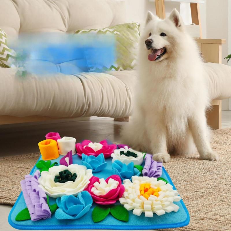 Slow Feeding Snuffle Mat Dogs Cats - Interactive Puzzle Toy Mental Stimulation Stress Relief Non-Slip Design