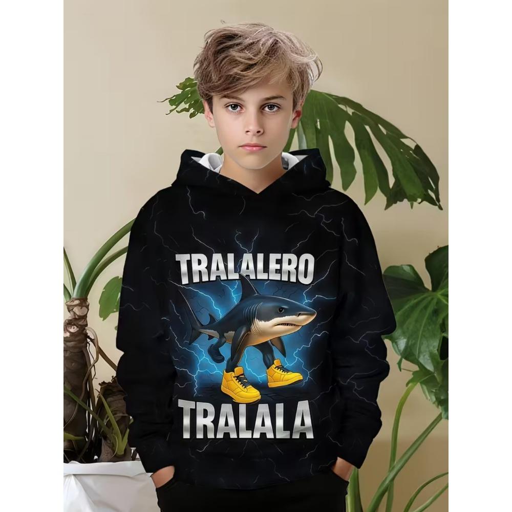 

Смішні худі Cappuccino Assassino для хлопчиків та дівчаток, смішний італійський принт Brainrot, худі з довгим рукавом, капюшонки, дитячі худі з гумором 100