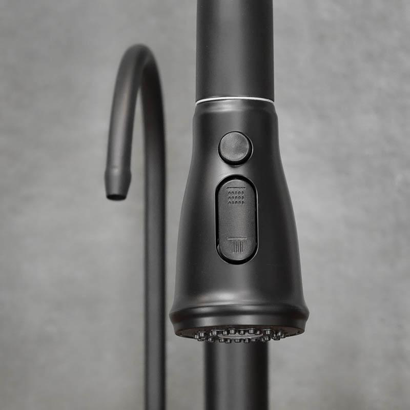 Black DOUBLE freestanding kitchen tap