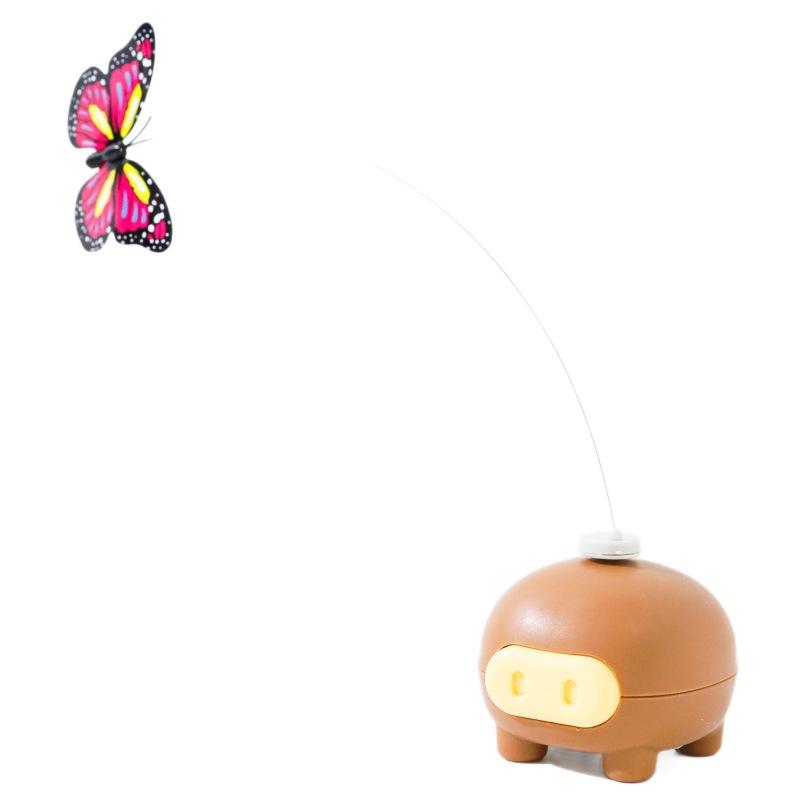 Cat toy cat teaser stick self-hi and boredom relief artifact electric small butterfly automatic rotation consumes physical strength pet toy